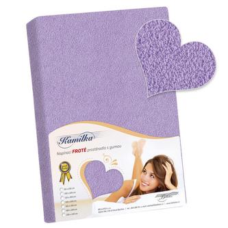 Prostěradlo froté - sv fialová - 120x200 cm