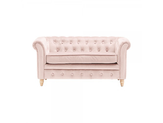 Pohovka Chesterfield Velvet Light Pink