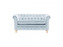 Pohovka Chesterfield Velvet Light Blue