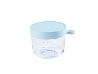Kelímek na jídlo skleněný 150ml světle modrý