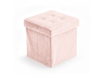 Úložný taburet Velvet Light Pink