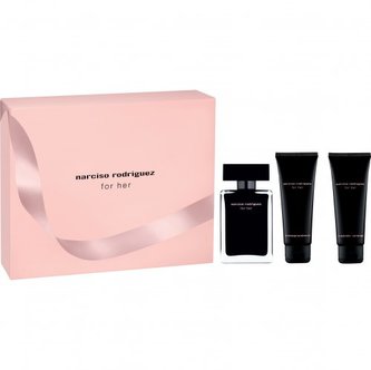 Narciso Rodriguez - For Her - parfémová voda 90 ml + sprchový gel 75 ml + tělové mléko 75 ml - 90 ml