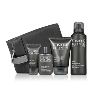 Clinique KOSMETIKA - Great Skin For Him - Face Scrub 100ml + Moisturizer 100ml + Post Shave Soother 35 ml + Aloe Shave Gel 41ml - 100 ml