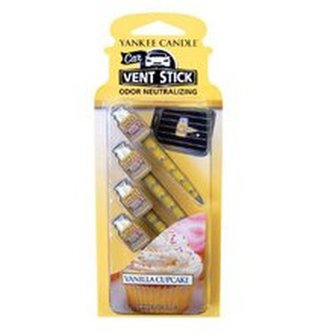 Yankee Candle Vanilla Cupcake Vent Stick ( vanilkový košíček ) - Vonné kolíčky do auta ( 4 ks ) unisex