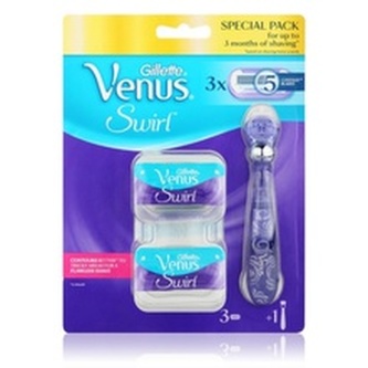 Gillette Venus Swirl - Holicí strojek + 3 náhradní břity pro ženy