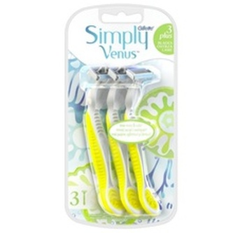 Gillette Simply Venus 3 Plus Yellow ( 3 Ks ) - Jednorázová holítka pro ženy