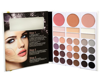 PARISAX NOTEBOOK Paletka s očními stíny, pudry a tvářenkami (velká)