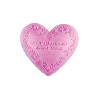 Le Chatelard Natural Soap Rose & Peony ( růže a pivoňka ) - Luxusní francouzské přírodní mýdlo ve tvaru srdce 100. ml unisex