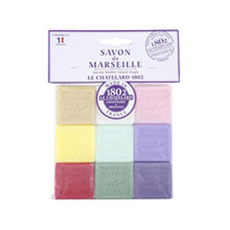 Le Chatelard Natural Soap Set ( 9 Ks ) - Sada luxusních francouzských přírodních mýdel 270. ml pro ženy
