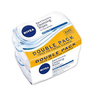 Nivea Cleansing Wipes 3v1 ( 2x25 ks ) - Osvěžující pleťové ubrousky pro normální a smíšenou pleť pro ženy