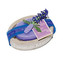 Le Chatelard Lavender Oval Soap - Oválná mýdlenka v imitaci kamene s luxusním mýdlem 100. ml pro ženy