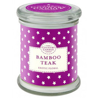 Country Candle Bamboo Teak ( bambus a teakové dřevo ) - Vonná svíčka ve skle s víčkem 848. ml unisex