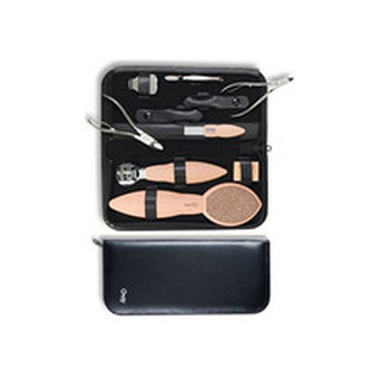 Solingen Manikúry Luxurious Pedicure Set 3 - Luxusní 8 dílná pedikúra v černém pouzdře pro ženy