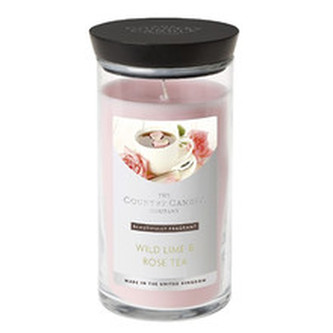 Country Candle Wild Lime & Rose Tea Diffuser ( limetka a čajová růže ) - Vonná svíčka ve skleněné dóze 630. ml pro ženy Country Candle Wild Lime & Rose Tea Diffuser ( limetka a čajová růže ) - Vonná svíčka ve skleněné dóze 630. ml pro ženy