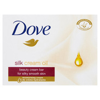 Dove Silk Cream Oil Beauty Cream Bar - Tuhé mýdlo s pečujícími oleji 400. ml pro ženy