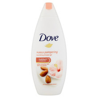 Dove Purely Pampering Nourishing Shower Gel - Vyživující sprchový gel s mandlovým krémem a ibiškem 250 ml pro ženy