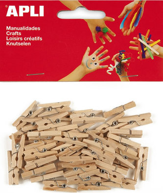 APLI dřevěné kolíčky 25 x 3 mm - přírodní 45 ks APLI dřevěné kolíčky 25 x 3 mm - přírodní 45 ks