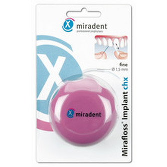 Miradent Mirafloss Implant chx - Svitek antibakteriálního vlákna 50 ks unisex