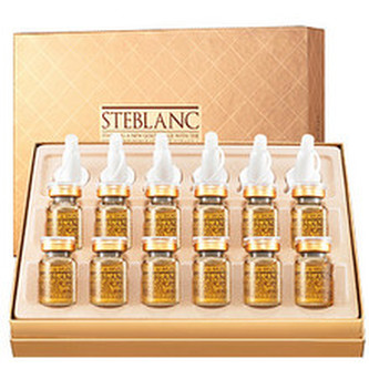 Steblanc Gold Perfection Ampoule - Omlazující sérum s obsahem 99,9% 24karátového čistého zlata 12 ks 12. ml pro ženy