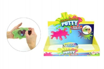 Hmota/modelína 110g inteligentní měnící barvu UV světlo 8cm asst mix barev v plechovce 12ks v boxu