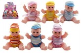 Miminko pevné tělo plast 18cm na baterie se zvukem asst mix druhů 12ks v boxu