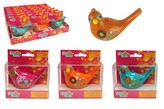 Píšťalka vodní ptáček se šňůrkou plast 10cm 6 barvy v krabičce 10x11x4,5cm - 1 kus