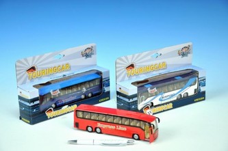 Autobus kov 19 cm zpětný chod na baterie se světlem a zvukem (1ks v krabičce) 3 barvy