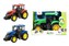 Traktor plast 28cm 3 barvy na baterie se zvukem se světlem na setrvačník v krabici (1 kus)