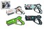 Pistole Territory laser game set 2ks plast na baterie asst 2 barvy v krabici 34x38x9cm