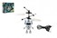 Vrtulníkový robot plast 13 x 11 cm s USB kabelem na nabíjení svítící, 2 barvy (1ks v krabičce)