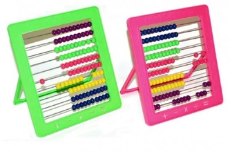 Počítadlo 100 kuliček plast 18x20cm, 3 barvy, v sáčku - 1 kus