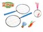 Badmintonové rakety 2ks 44x22cm + košíček + míček 2 barvy v síťce