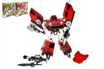 Transformer auto/robot plast 23cm 4 druhy v krabici 30x30cm - 1 kus