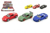 Auto Kinsmart Porsche kov 13cm na zpětné natažení asst 3 druhy 12ks v boxu