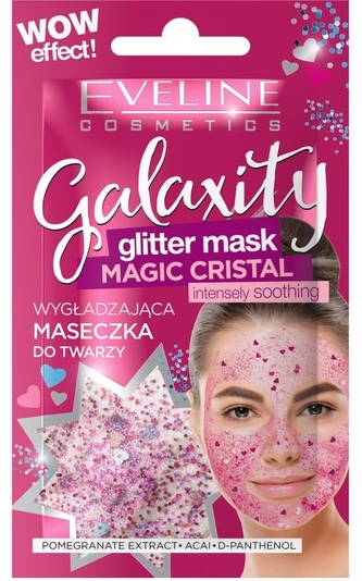 Eveline Galaxity Intensely Soothing Glitter Mask 10ml Eveline Galaxity Intensely Soothing Glitter Mask 10ml