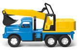 Auto Tatra 148 plast 72cm  Bagr na písek v krabici - modrožlutý