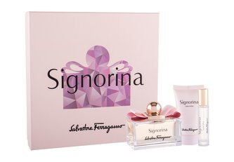Salvatore Ferragamo Signorina parfémovaná voda 100 ml + tělové mléko 50 ml + parfémovaná voda 10 ml
