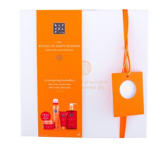 Rituals The Ritual Of Happy Buddha tělový peeling 125 g + sprchová pěna 200 ml + tělový krém 70 ml + mýdlo na ruce 300 ml