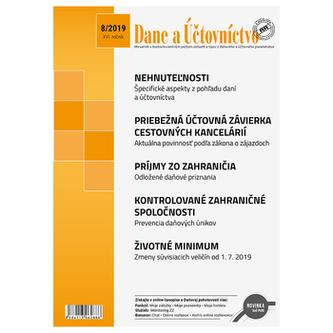 Dane a účtovníctvo 8-2019 Dane a účtovníctvo 8-2019