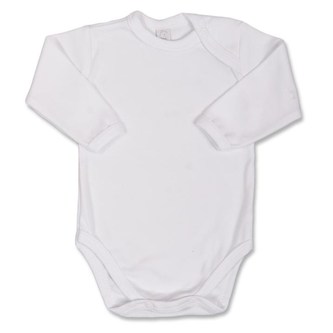 Kojenecké body s dlouhým rukávem Bobas Fashion bílé - velikost 86 (12-18m)