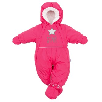 Zimní kombinéza 2v1 New Baby růžová - velikost 74 (6-9m)
