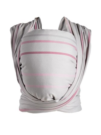 Šátek Womar na nošení dětí Be Close růžovo-šedý
