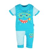 Kojenecké tričko s krátkým rukávem a tepláčky New Baby Shark - velikost 80 (9-12m)