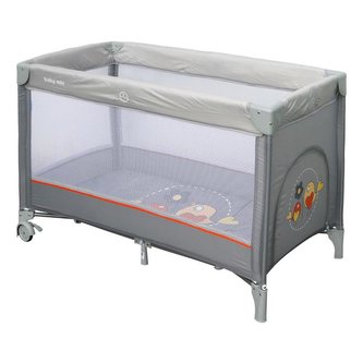 Dětská cestovní postýlka Baby Mix Vrabci šedá