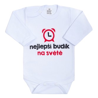 Body s potiskem New Baby nejlepší budík na světě - velikost 50