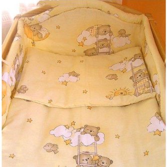 2-dílné ložní povlečení New Baby 100/135 cm béžové s medvídkem