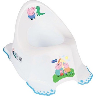 Hrající dětský nočník protiskluzový Prasátko Peppa white-blue
