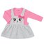 Kojenecké semiškové šatičky New Baby For Babies růžové - velikost 80 (9-12m)