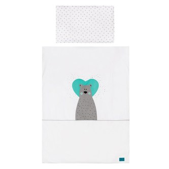 2-dílné ložní povlečení Belisima Bear in love 100/135 tyrkysové