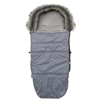 Dětský fusák New Baby 3v1 s kožíškem šedý